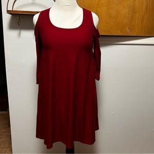 Red Cold Shoulder Dress Size L
